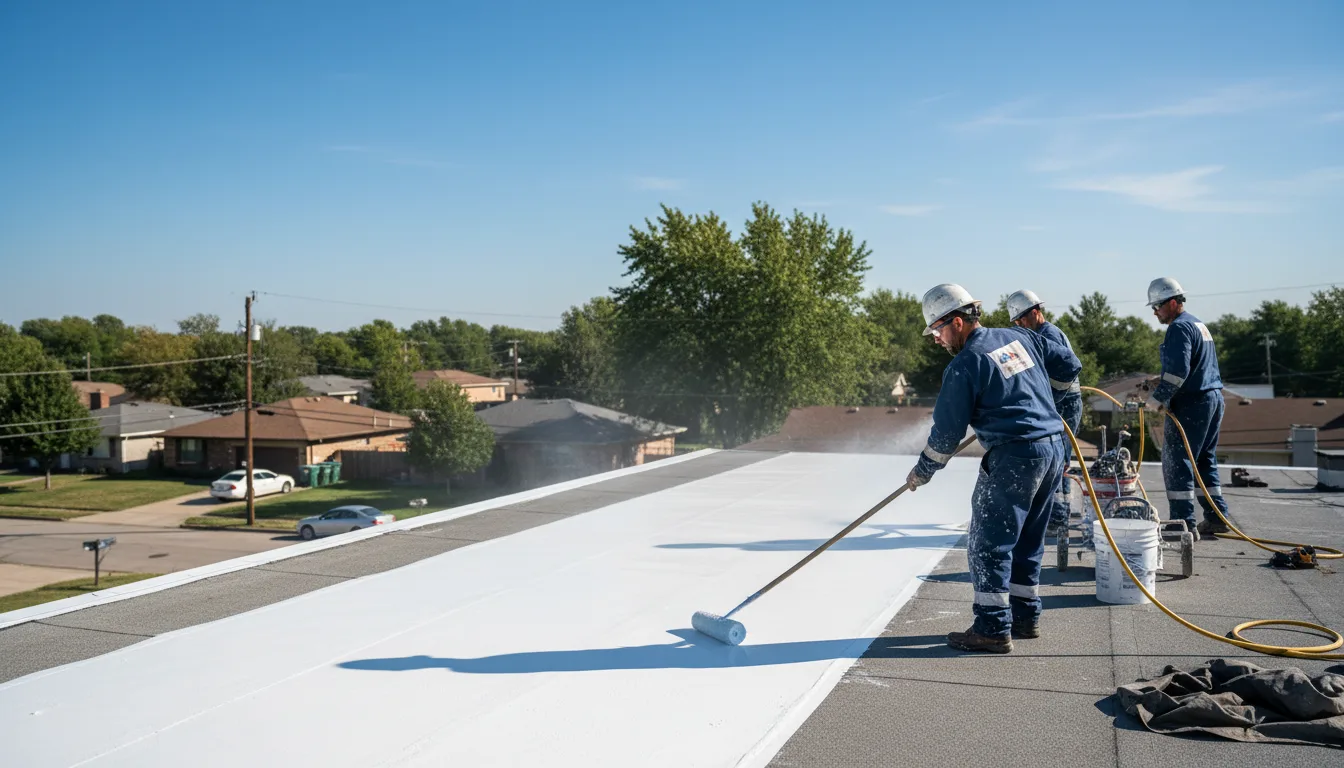 Commercial roof coating in Sunny Side, GA near me